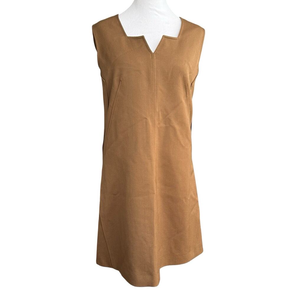Alberta Ferretti Navy Olive Green Mini Shift Pen Mod Mini Dress Dress Wool 6